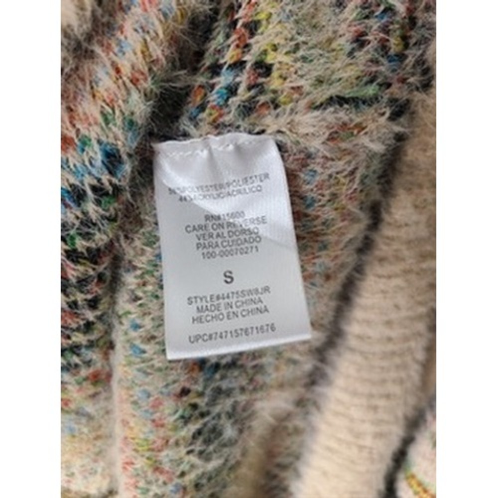 MM by My Michelle Southwestern Eyelash Knit Long Cardigan Sweater Beige Aztec - Picture 4 of 5